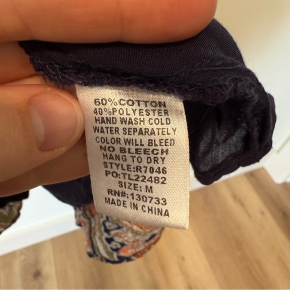 Umgee Sleeveless Boho Crocheted Mini Dress Womens Size Medium Casual Paisley - Picture 5 of 9